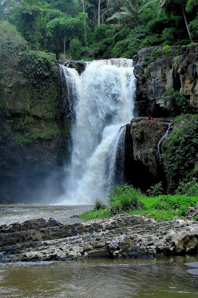 tegenungan waterfall, indonesia, скалы, индонезия, водопад, бали, bali