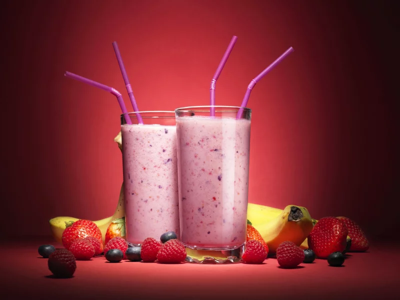 ocktail, aspberry, trawberry, коктейль, ягоды, клубника, банан, малина, смузи