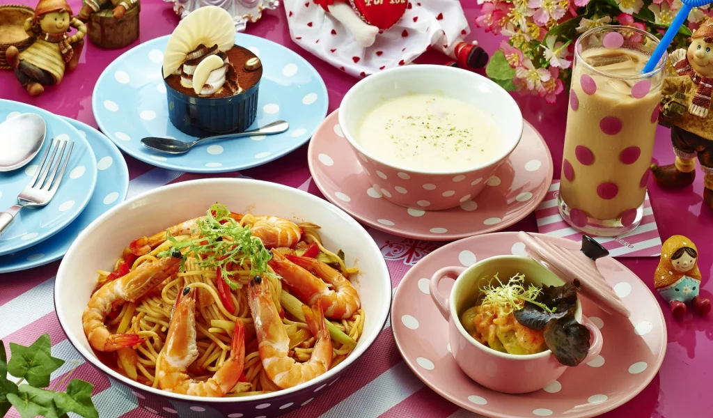 овощи, грибы, салат, картофель, гриль, грейпфрут, соус, мясо, ассорти