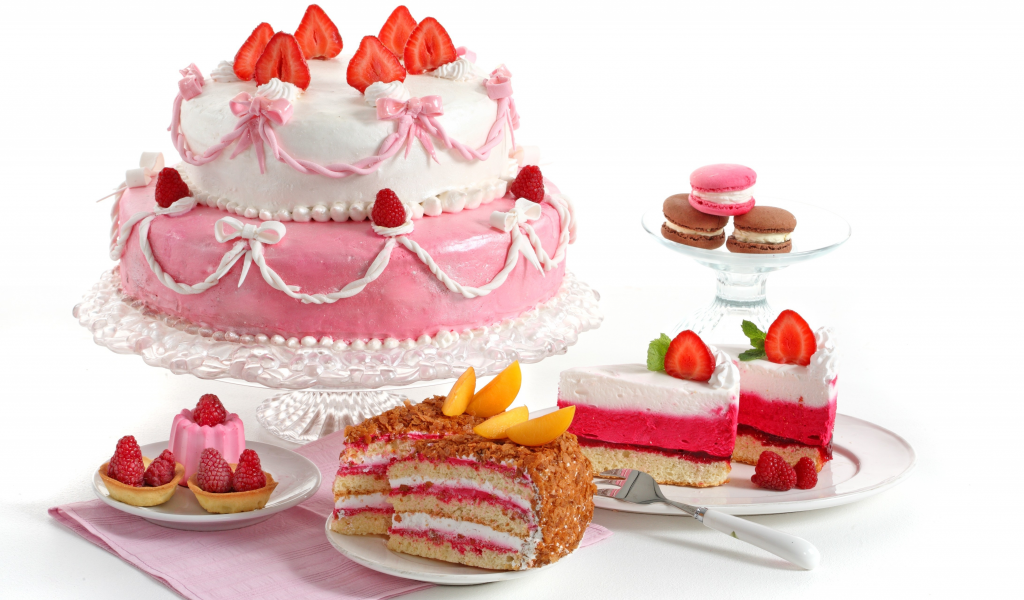 сладкое, десерт, пирог, пирожное, клубника, торт, ягоды