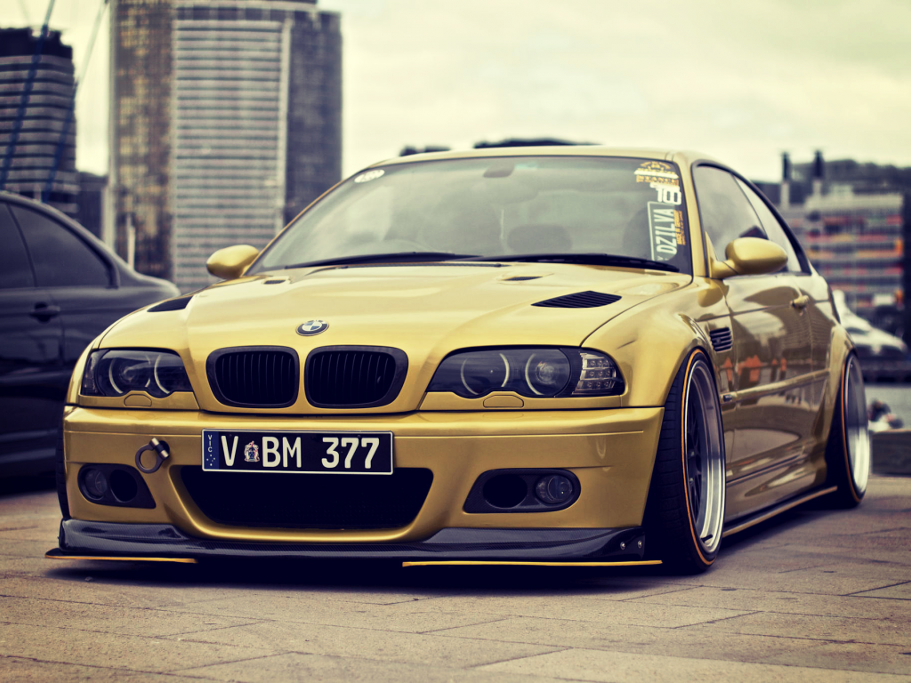 m3, бмв, тюнинг, gold, e46, bmw, stance