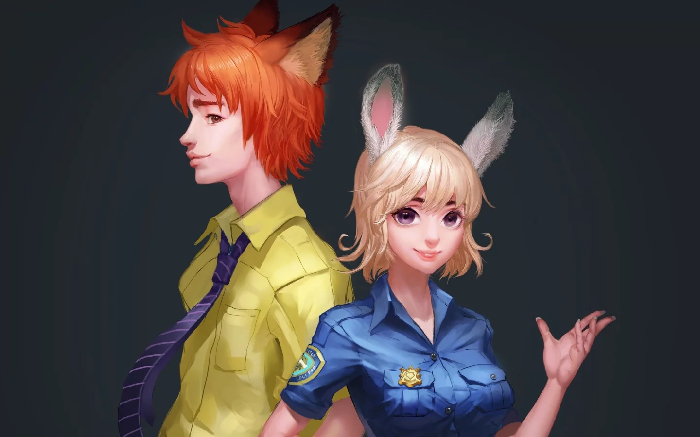zootopia, udy opps, ick ilde, аниме, арт