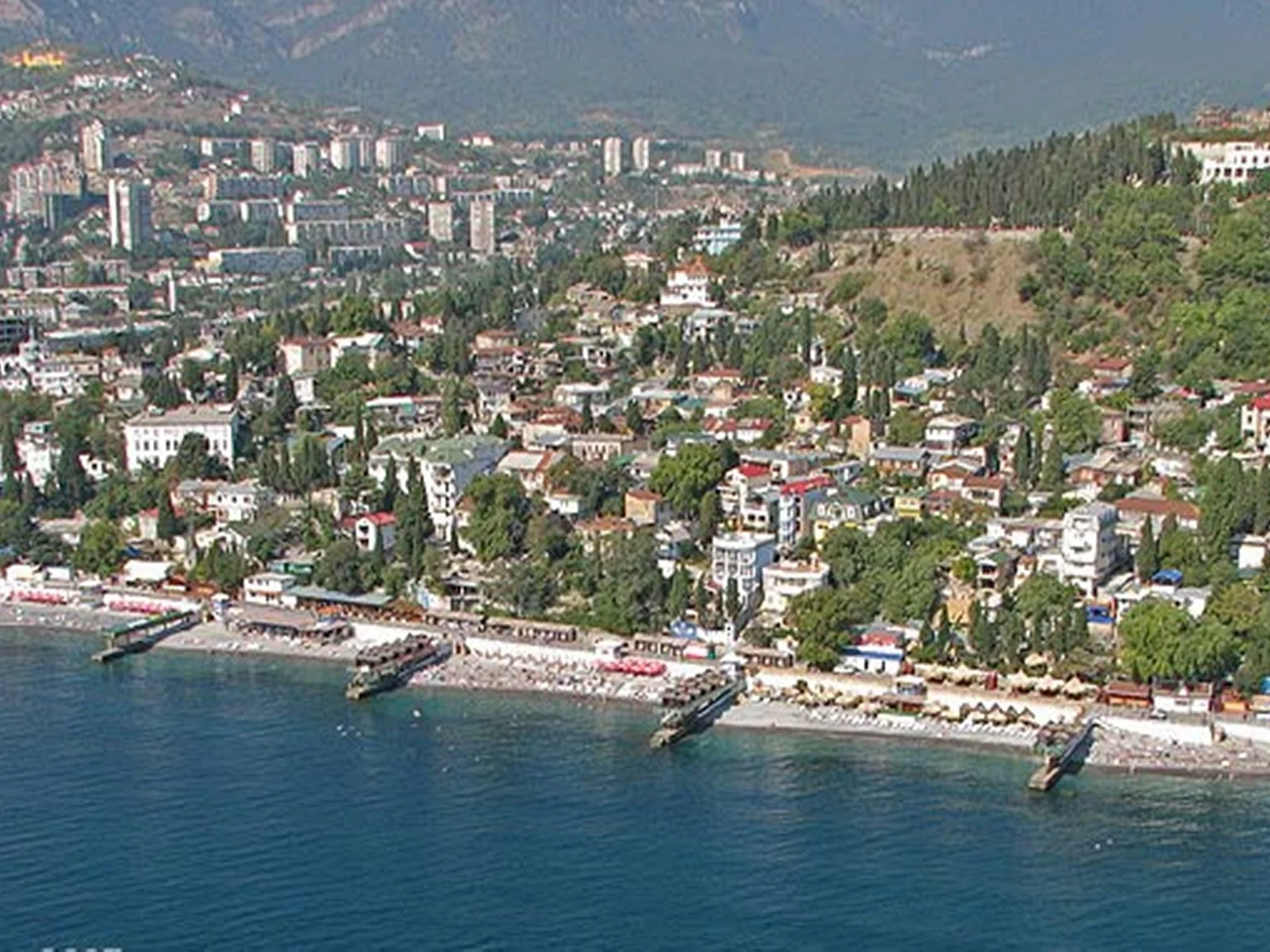 ялта, с высоты, птичьего, полета, ялтинский порт