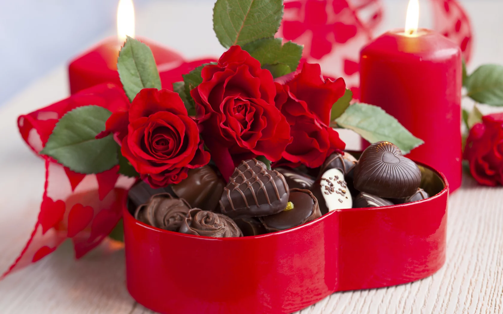 photography, chocolate, photo, heart, love, candy, flowers, bouquet, holiday, red, february 14