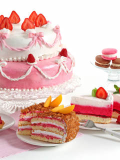 сладкое, десерт, пирог, пирожное, клубника, торт, ягоды