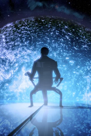 звезда, кресло, человек, mass effect, космос, illusive man