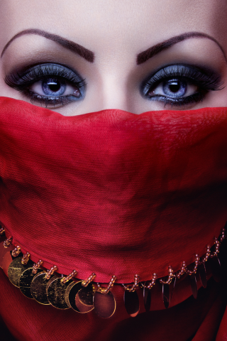 hiyab, eyes, makeup