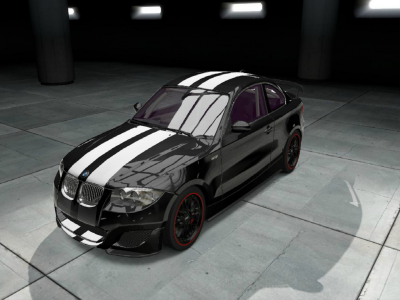 shift 2 unleashed, bmw 135i, чёрный, белая полоса