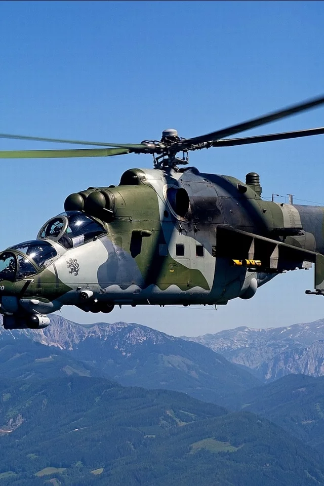 горы, крокодил, транспортно-боевой, hind, вертолет, ми-24