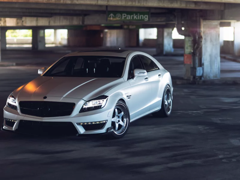 парковка, тюнинг, mercedes cls, мерседес