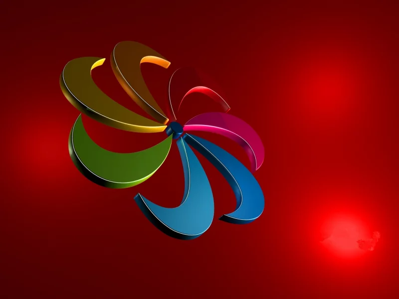 абстракция, цвет, 3d, цветок, лепестки, объем, спираль