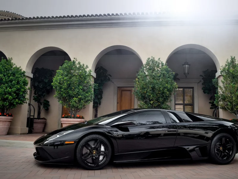 ламборгини, black, lamborghini, lp640, murcielago, чёрный, мурсиэлаго