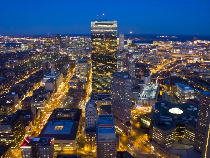 usa, город, массачусетс, boston, massachusetts, сша, ночь, бостон