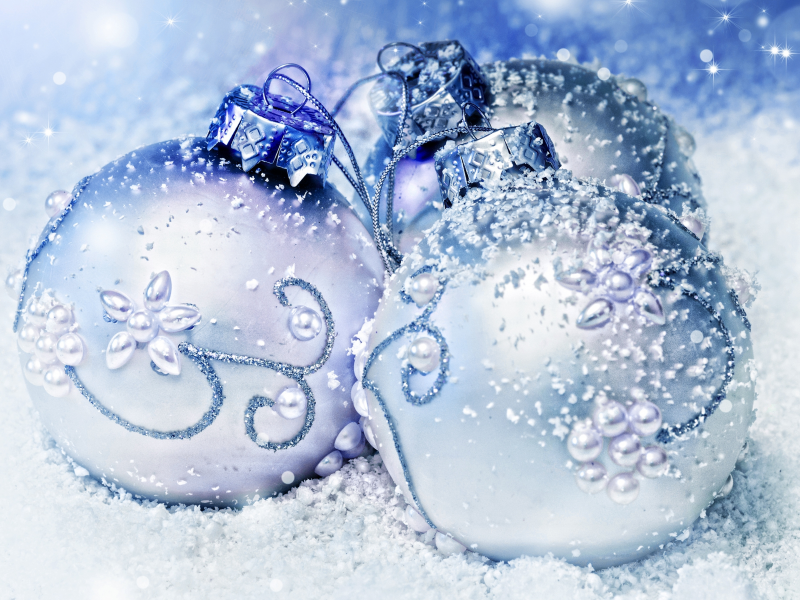 christmas, новый год, new year, белые, снег, шарики, рождество