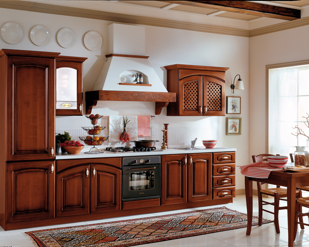 деревянный, интерьер, кухня, дизайн