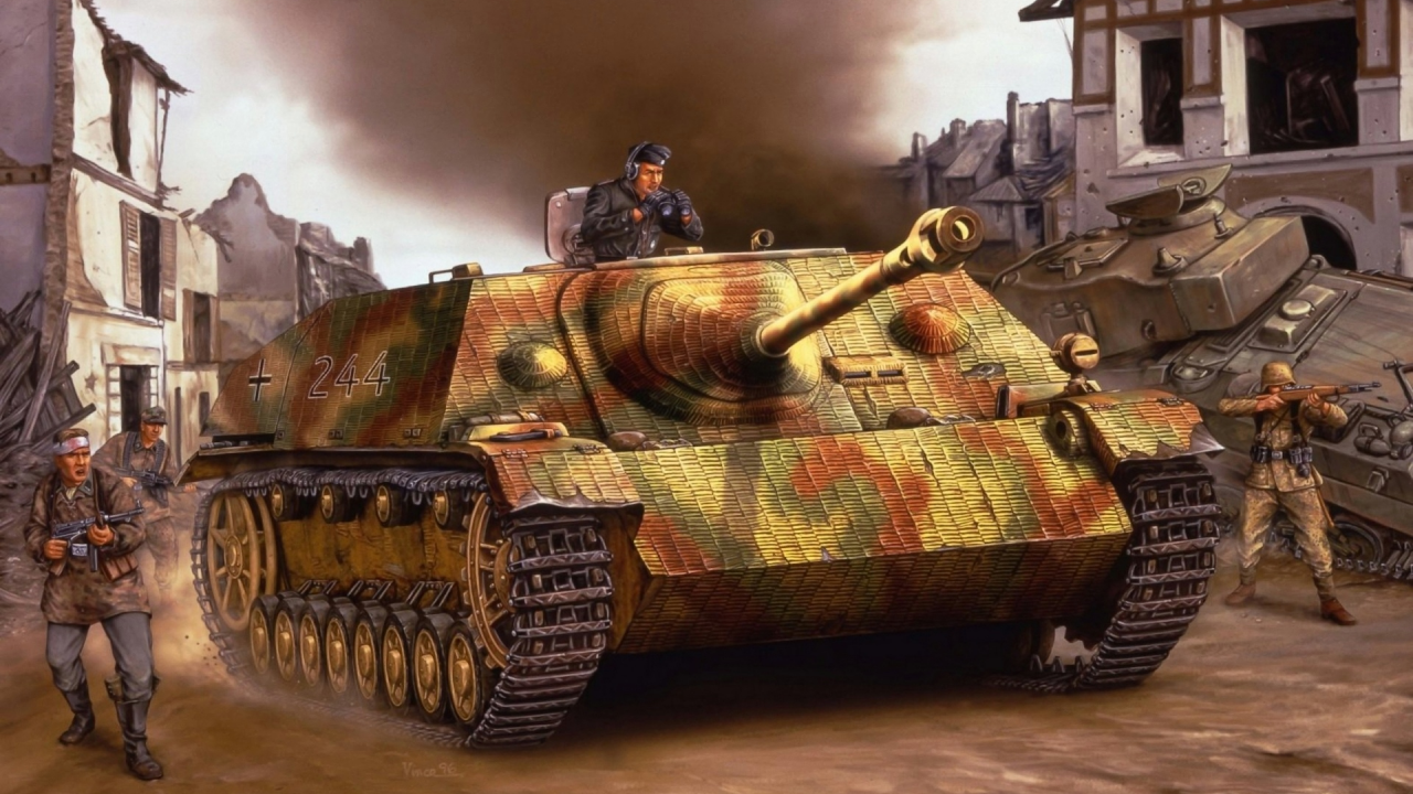 средняя, немецкая, по, jagdpanzer iv, арт, массе, jagdpz iv