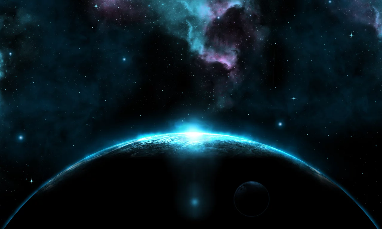 shadows, dark, blue, star, planet, light