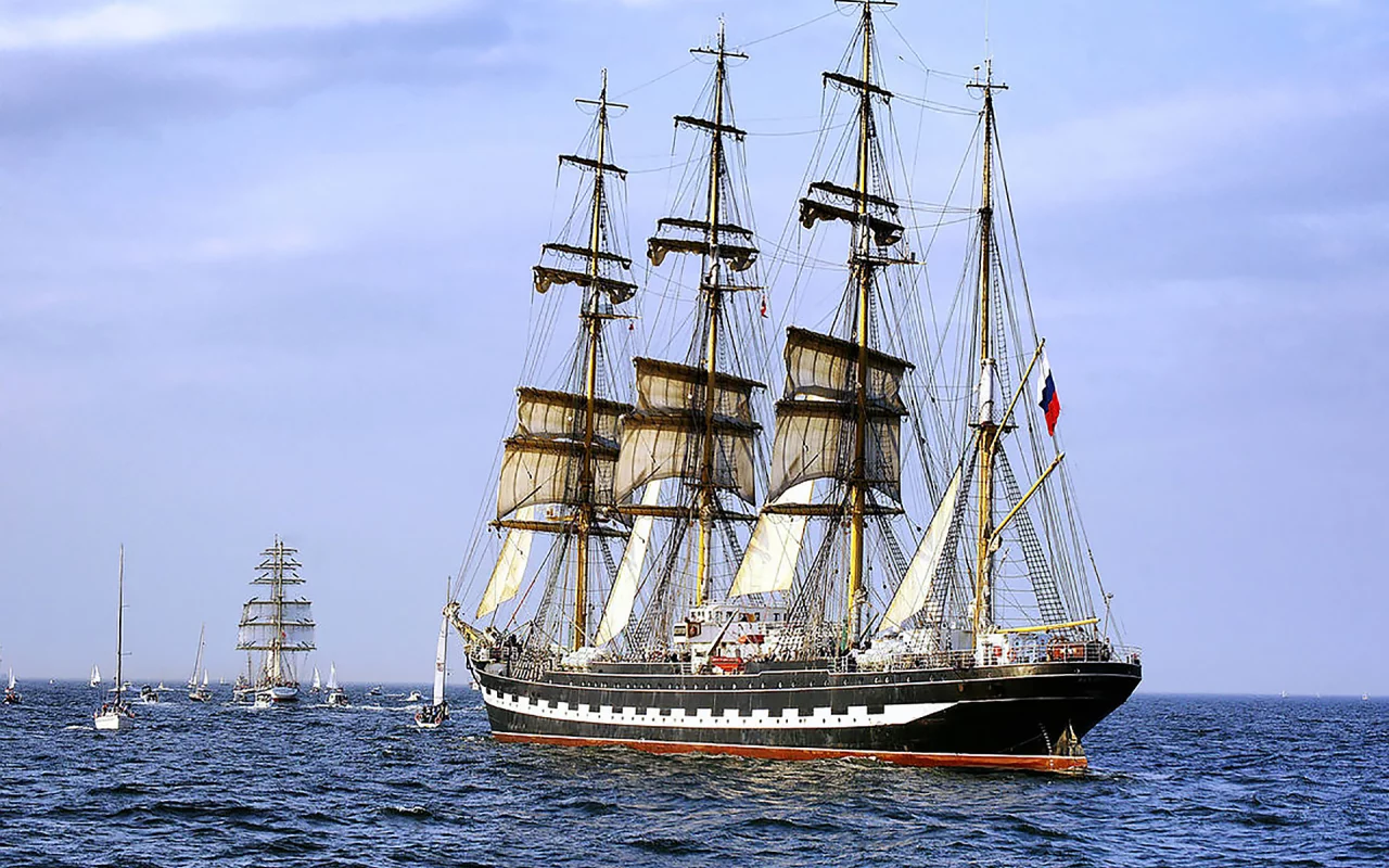 ship, sea, ocean, kruzenshtern, water