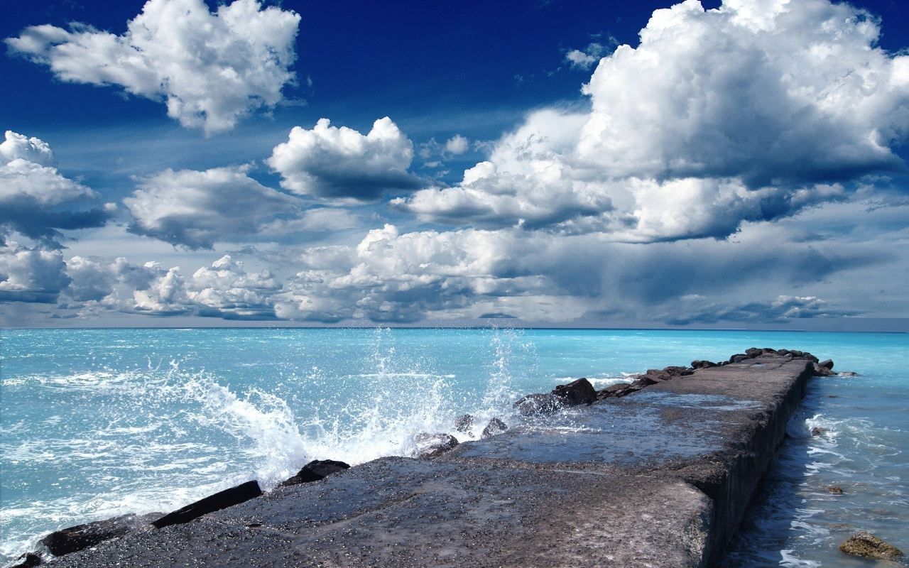 beach, пляж, sea, landscape, bridge, beauty, sky, clouds, water, spray, wave, jcean, ocean, coast, sea, sky, sunshine, emerald, blue, sand, see, up, sun, summer, smile, wide