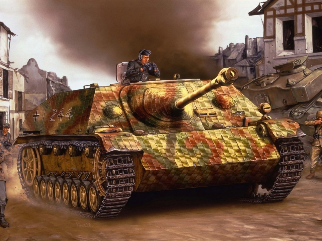 средняя, немецкая, по, jagdpanzer iv, арт, массе, jagdpz iv