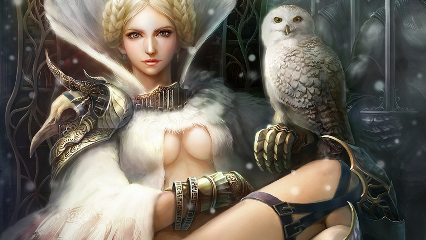 трон, legend of cryptids, перья, арт, сова, девушка, птица, грудь