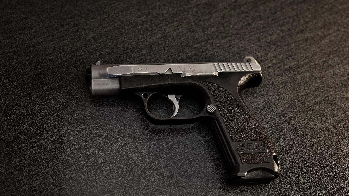 пистолет, гш18, gsh18, weapon, fast, gun, pistols, weapons, chrom, dark, white, sun
