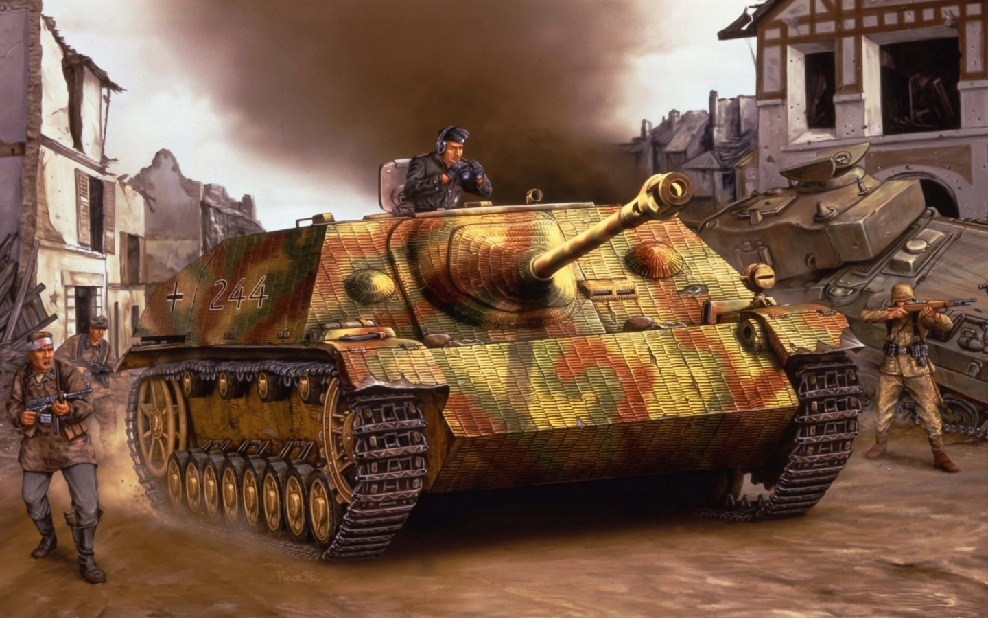 средняя, немецкая, по, jagdpanzer iv, арт, массе, jagdpz iv