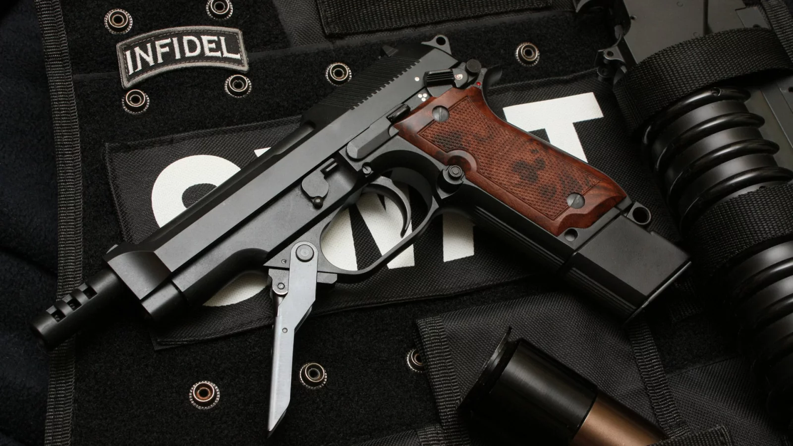 пистолет, темный, 93r, beretta, swat, weapons, handguns, pistol, weapon, gun, pistols, weapons, chrom, dark, wide, pistolet