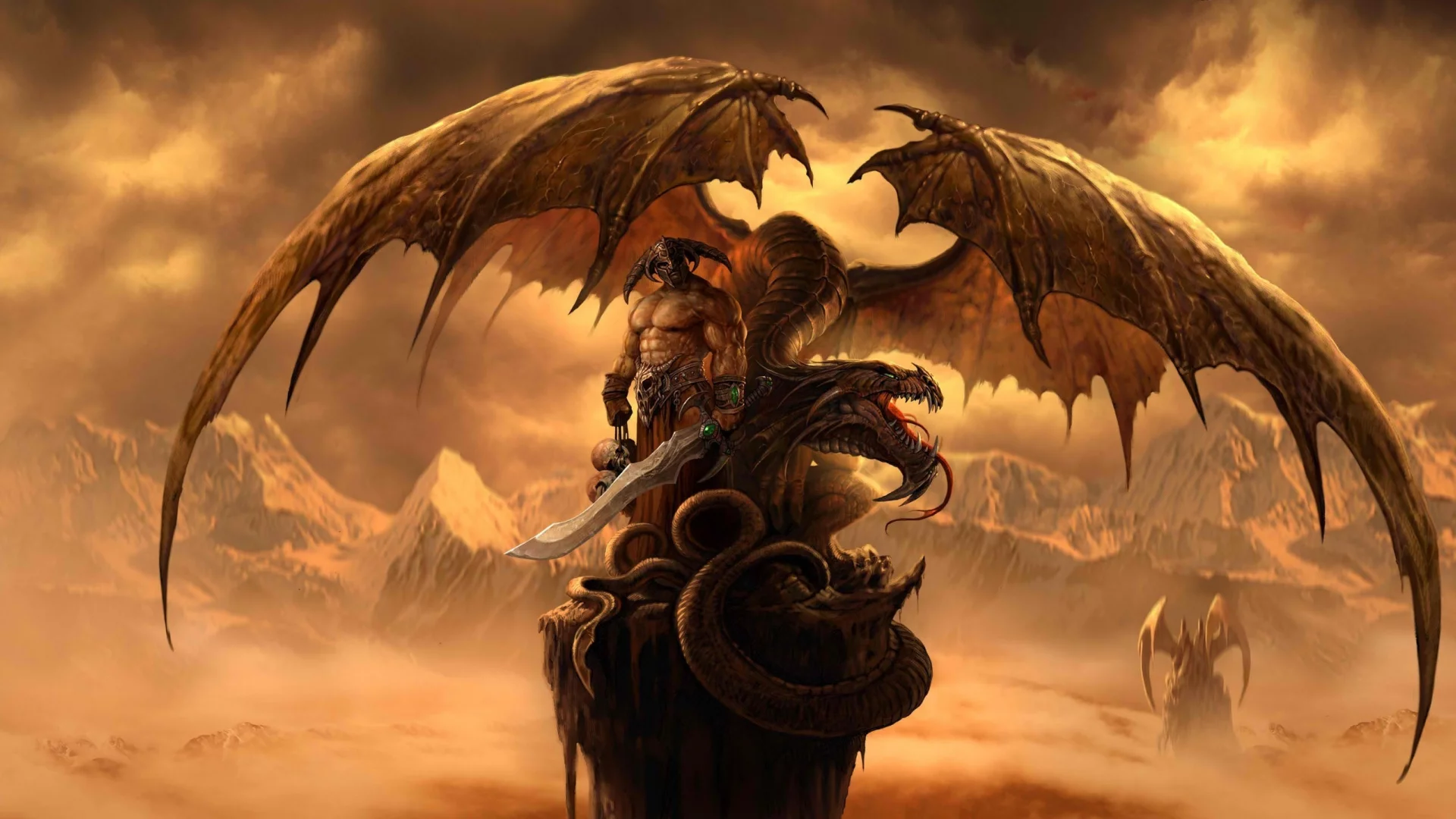 воин, dragon eternity, драконы вечности, дракон, скала, арт