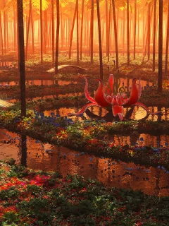 planet, alien, aluren, forest, flower, nice, arthurblue
