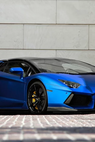 roadster, lamborghini, lp700-4, aventador, matte blue