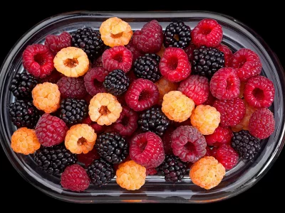 малина, ягоды, природа, лето, витамины, fresh, raspberries, blackberries, bowl, sun, summer, see, up, food, vitamin