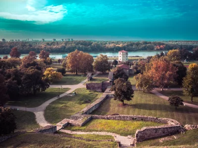 калемегдан, белград, сербия, парк, крепость, река