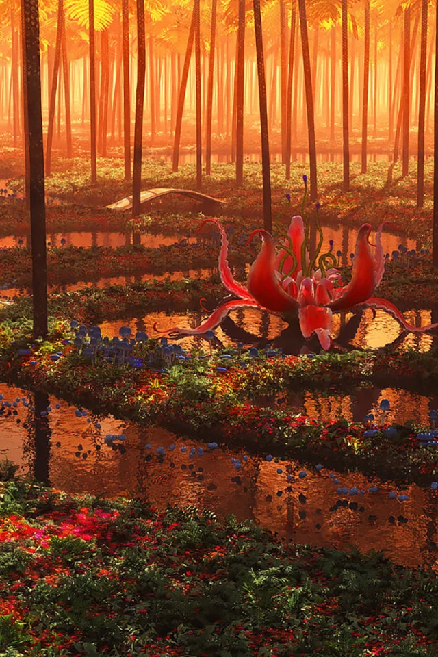planet, alien, aluren, forest, flower, nice, arthurblue