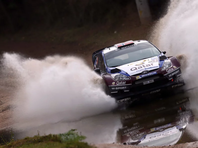 ford, wrc, авто, fiesta, вода, передок, машина, форд, rally, спорт