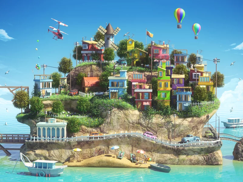 island, fantastic, day, ahmadturk