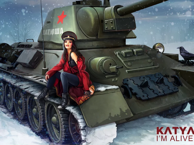 girl, katya, lee, t34, nikita, bolyakov, snow, smile