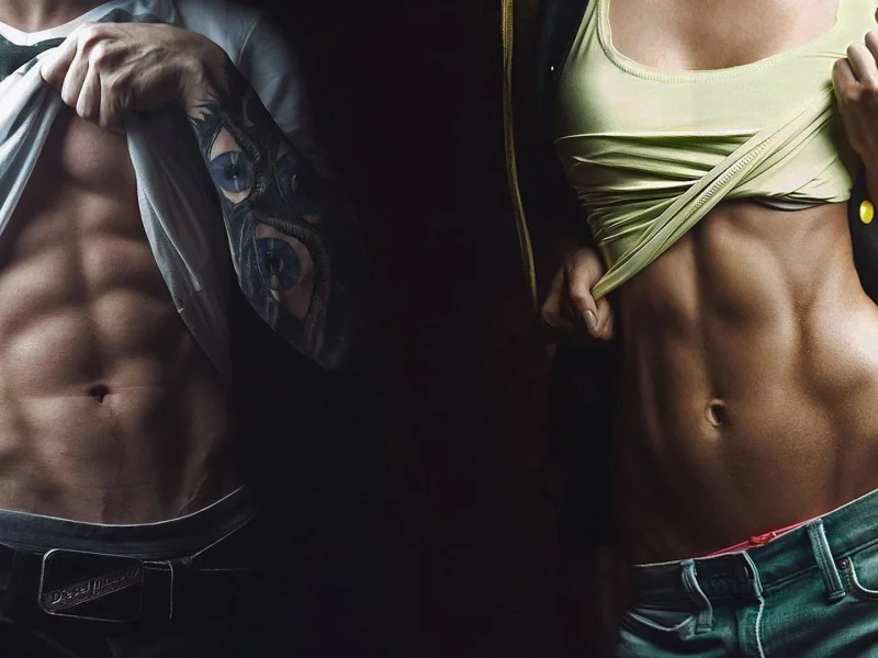 men, girl, man, muscle, press, sila, muzhchina, woman, front, boy, body