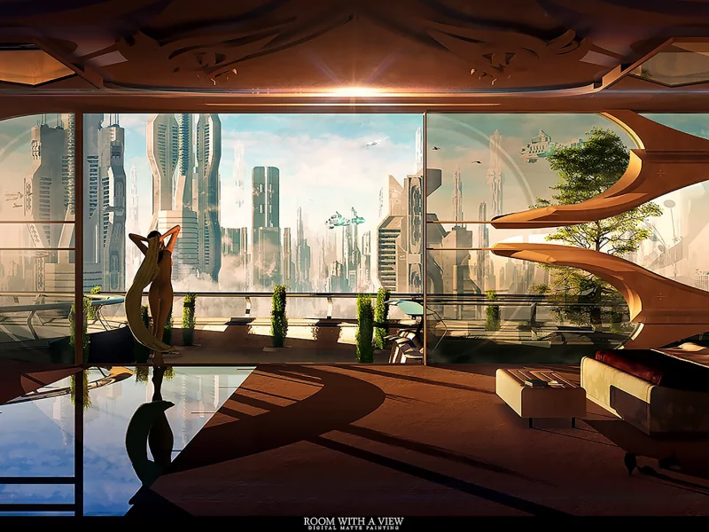 future, morning, girl, fantastic, see, smile, room, nice, sun, home, view, tigaer