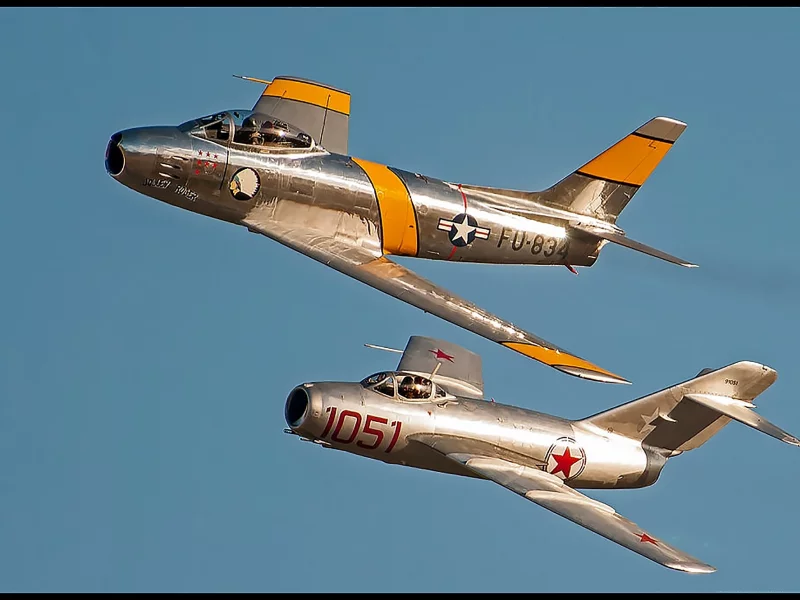 f86, sabre, mig15, twilight, show high, fly, flight, men, aeroplan, best, man, ф86, миг15