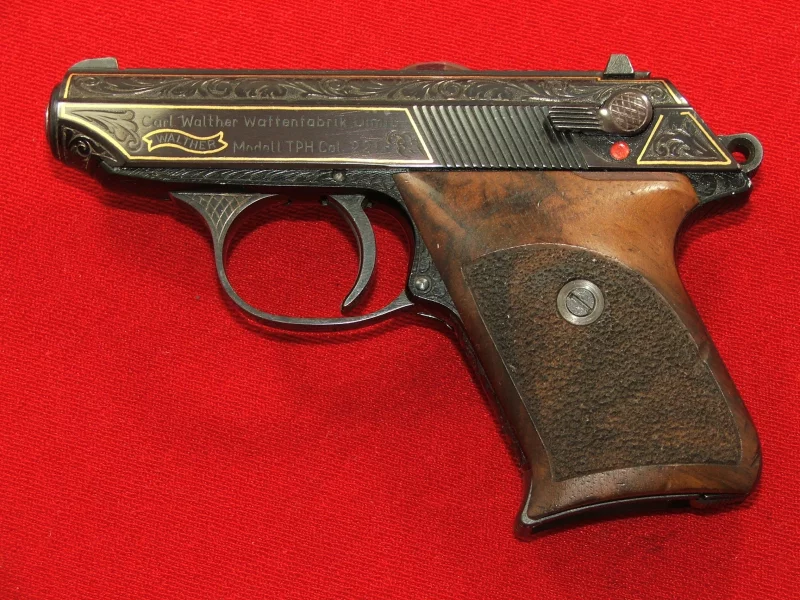 пистолет, вальтер, компакт, инкрустация, серебро, золото, walther, tph, 1968, compact, weapon, gun, gold, pistols, weapons, silver, white