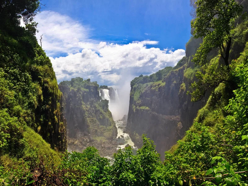mount, waterfall, forest, park, green, water, see, beautiful, nature, lake, bridge, garden, sun, summer, sky, wide
