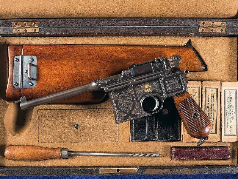 пистолет, маузер, к96, модель, 1912, коробка, инкрустация, серебро, золото, mouser, deck, gold, pistols, pistol, weapons, sun, white, silver, wide