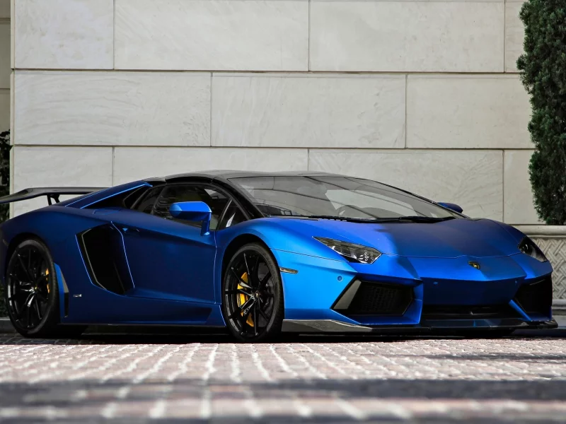roadster, lamborghini, lp700-4, aventador, matte blue