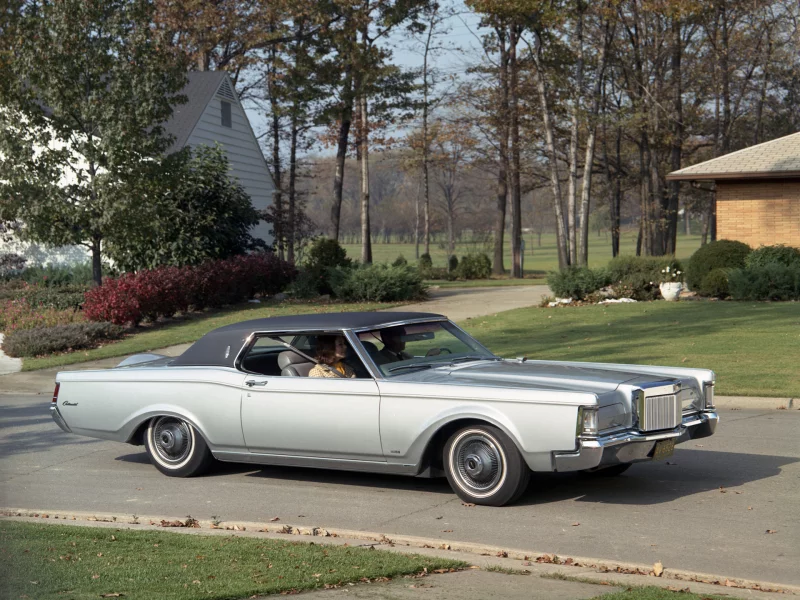 автомобиль, lincoln, model, continental, mark3, classic, retro, luxury, 1968, car, sun, sky, summer, see, indusrial, blue, wide