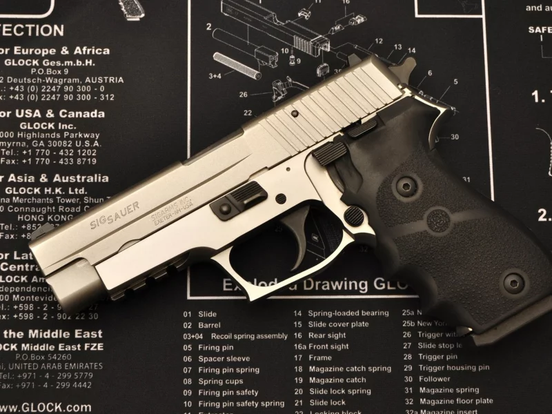 пистолет, sig, sauer, p220, sigarms, pistol, mech, equipment, weapon, fast, gun, pistols, weapons, chrom, dark, white, sun, wide