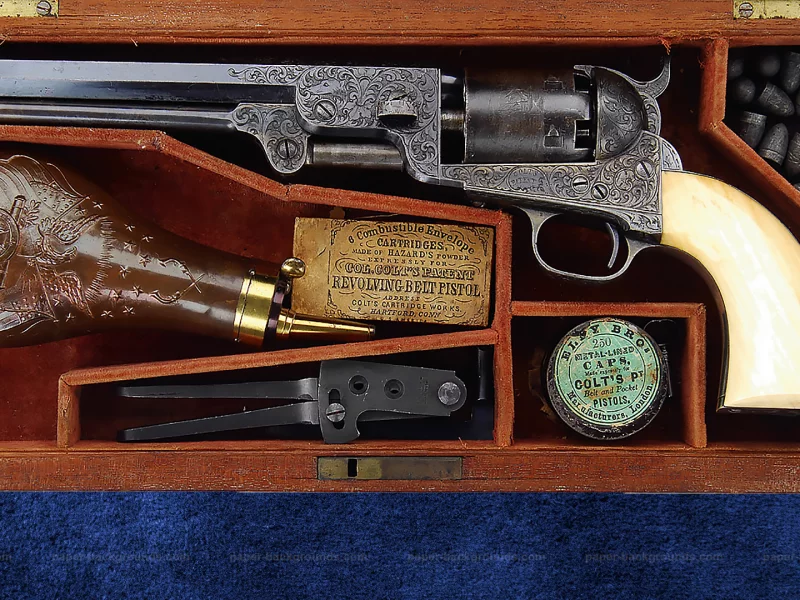 револьвер, инкрустация, серебро, коробка, revolver, colt, 1851, silver, deck, engraved, ammunition, bullets, pistol, clock, weapon, gun, pistols, weapons, chrom, silver, white, sun, wide