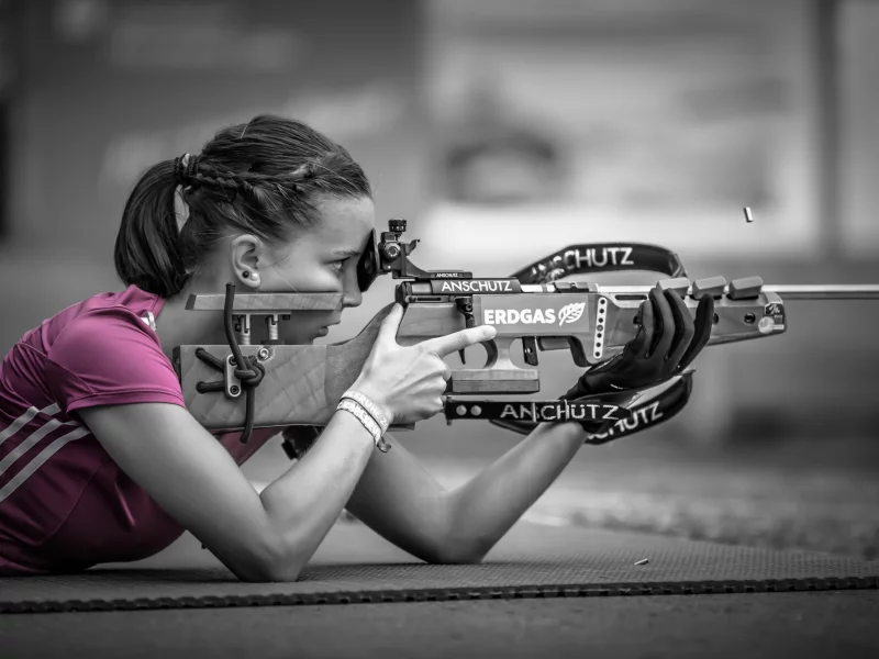 боке, pink sniper, стрельба, девушка