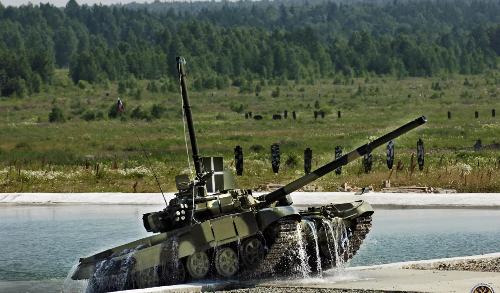 танк, т 90, вода, полигон