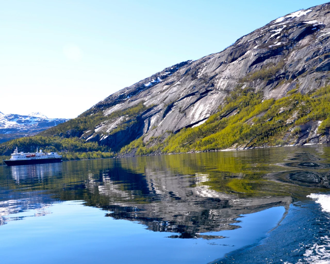 lake, boat, mountains, water